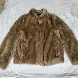 Zara Faux Fur Coat size XS